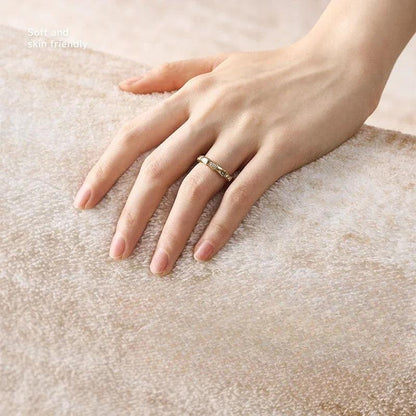 Beige Light Beige Luxury Home Floor Carpet │ Modern Boho Anti-Slip Decorative Rug - Besontique Home