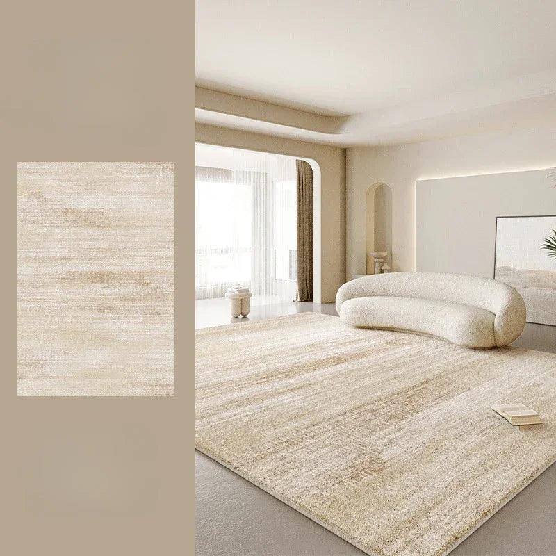 Beige Light Beige Luxury Home Floor Carpet │ Modern Boho Anti-Slip Decorative Rug - Besontique Home