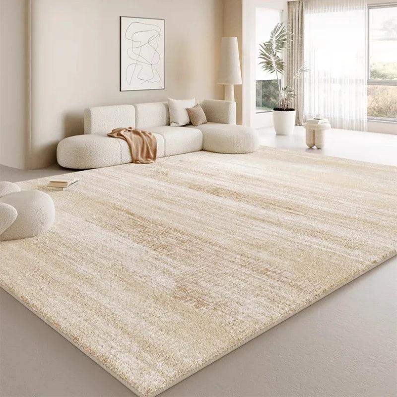Beige Light Beige Luxury Home Floor Carpet │ Modern Boho Anti-Slip Decorative Rug - Besontique Home