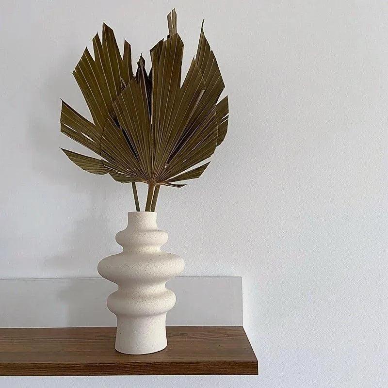 Beige Nordic Ceramics Dried Flower Vase │ Pampas Grass Pot Set│ Home Ornaments Decorations Gifts - Besontique Home