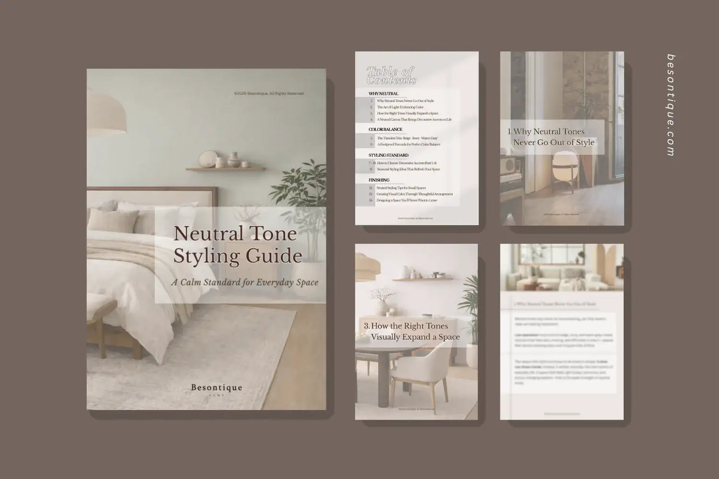 Neutral Tone Styling Mini Guide (PDF) - Besontique Home