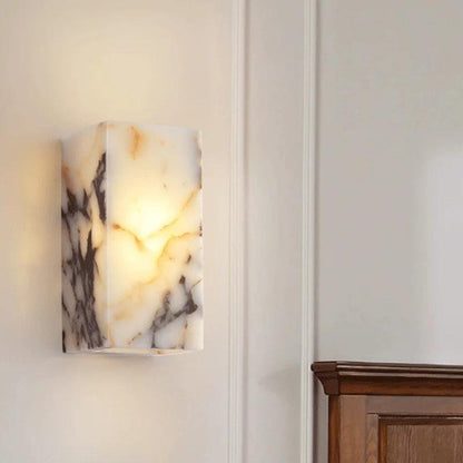 Black Cuboid Natural Stone Wall Lighting │ Modern High-end Luxury LED Indoor Wall Mounted Lamp Light - Besontique Home