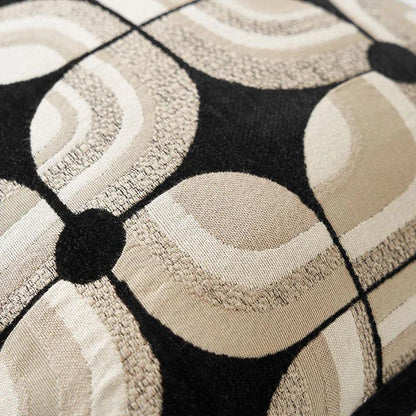 Black Khaki Beige Geometric Pattern Cushion Cover │ Modern Nordic Decorative Pillowcase - Besontique Home