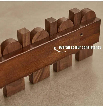 Black Walnut Foldable Wall Hanging Hooks Hanger │ Modern Nordic Rack for Clothes Bags Coat │ Entrance Door Home Decoration - Besontique Home