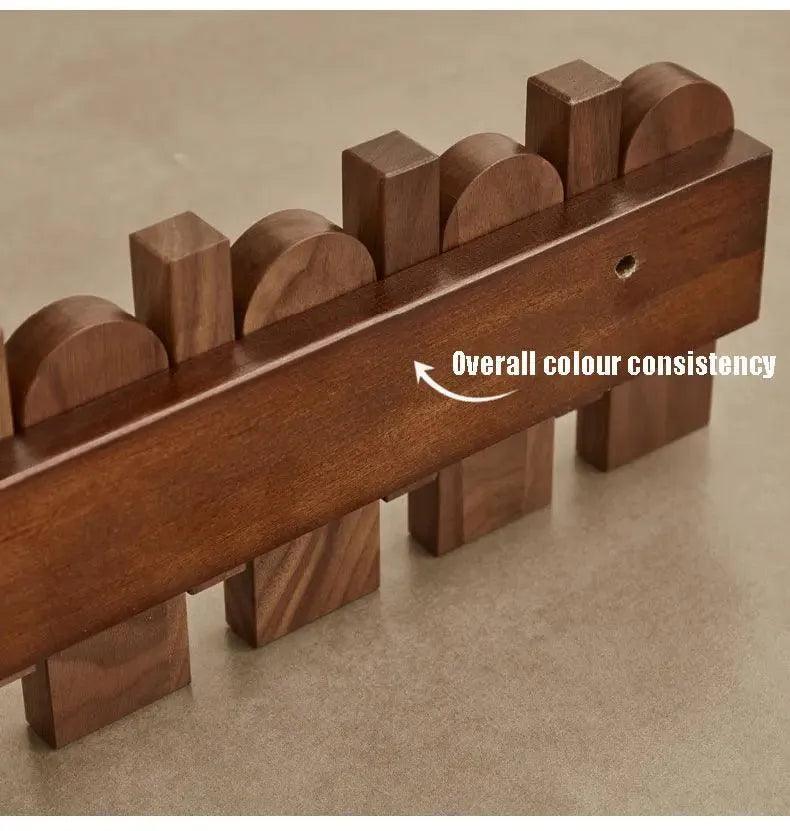 Black Walnut Foldable Wall Hanging Hooks Hanger │ Modern Nordic Rack for Clothes Bags Coat │ Entrance Door Home Decoration - Besontique Home