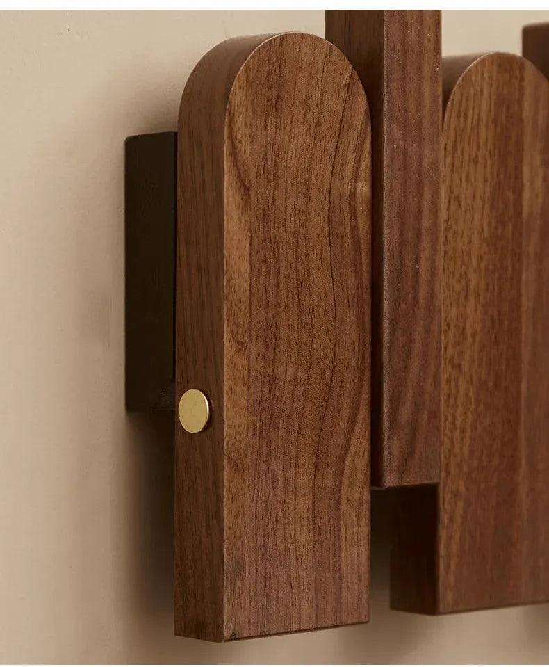 Black Walnut Foldable Wall Hanging Hooks Hanger │ Modern Nordic Rack for Clothes Bags Coat │ Entrance Door Home Decoration - Besontique Home