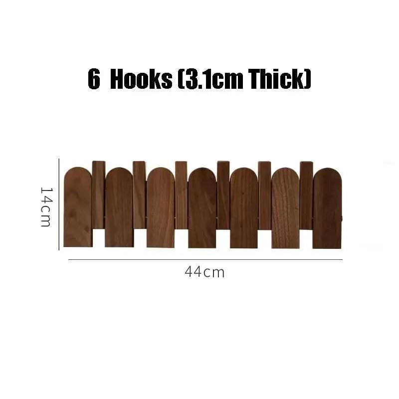 Black Walnut Foldable Wall Hanging Hooks Hanger │ Modern Nordic Rack for Clothes Bags Coat │ Entrance Door Home Decoration - Besontique Home
