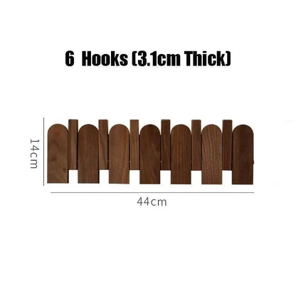 Black Walnut Foldable Wall Hanging Hooks Hanger │ Modern Nordic Rack for Clothes Bags Coat │ Entrance Door Home Decoration - Besontique Home