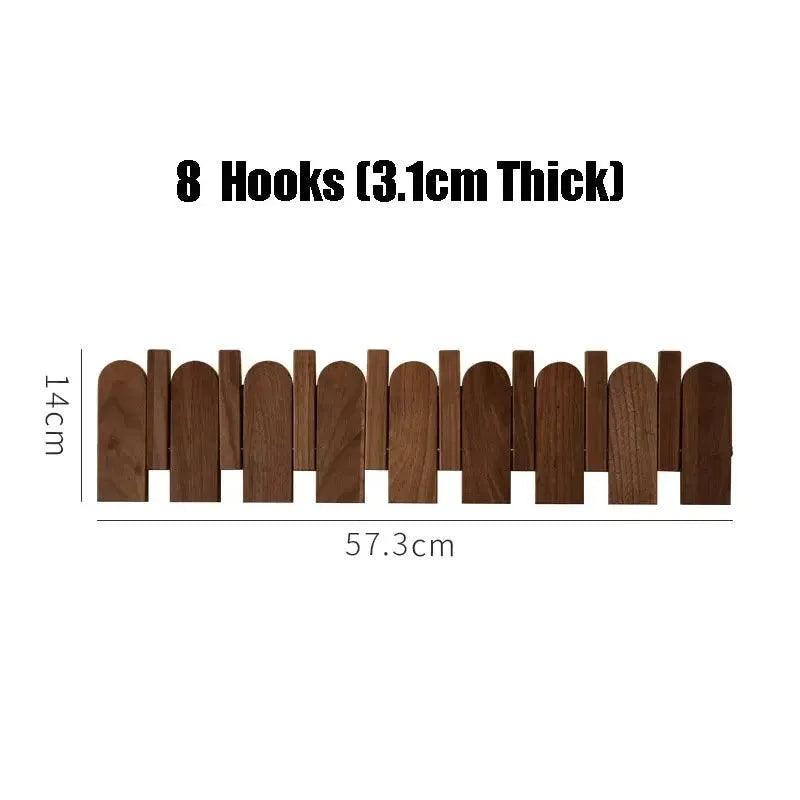 Black Walnut Foldable Wall Hanging Hooks Hanger │ Modern Nordic Rack for Clothes Bags Coat │ Entrance Door Home Decoration - Besontique Home