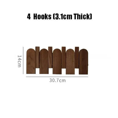 Black Walnut Foldable Wall Hanging Hooks Hanger │ Modern Nordic Rack for Clothes Bags Coat │ Entrance Door Home Decoration - Besontique Home