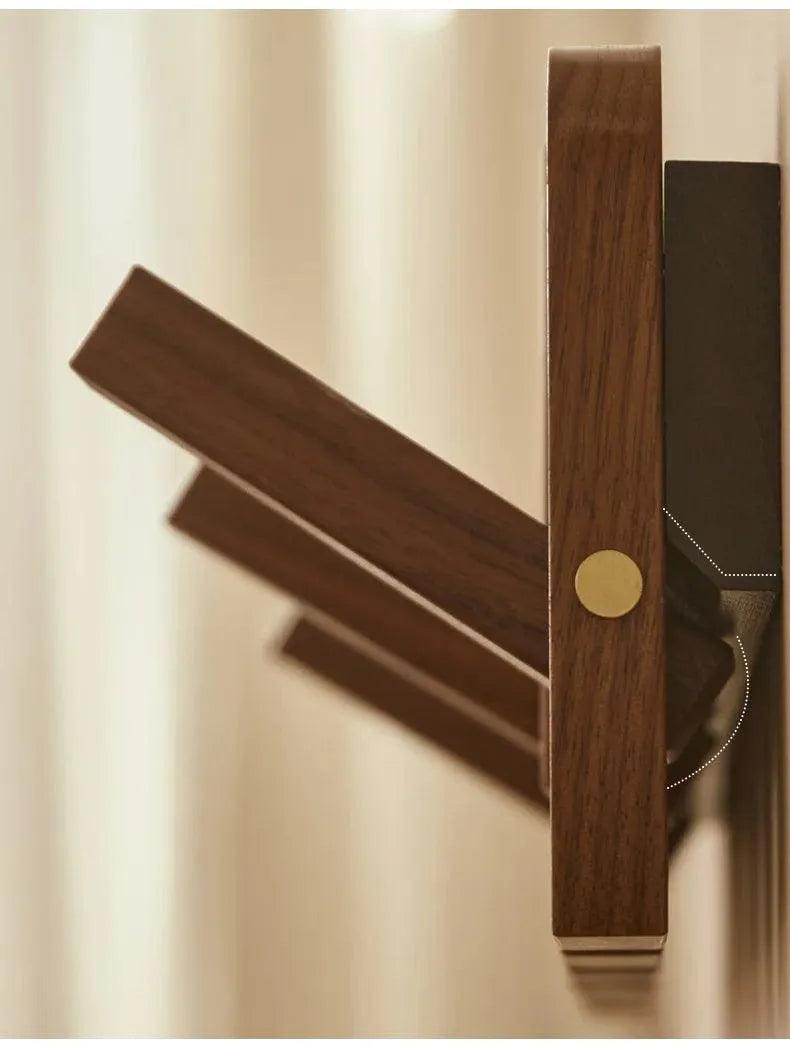 Black Walnut Foldable Wall Hanging Hooks Hanger │ Modern Nordic Rack for Clothes Bags Coat │ Entrance Door Home Decoration - Besontique Home