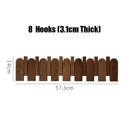 Black Walnut Foldable Wall Hanging Hooks Hanger │ Modern Nordic Rack for Clothes Bags Coat │ Entrance Door Home Decoration - Besontique Home
