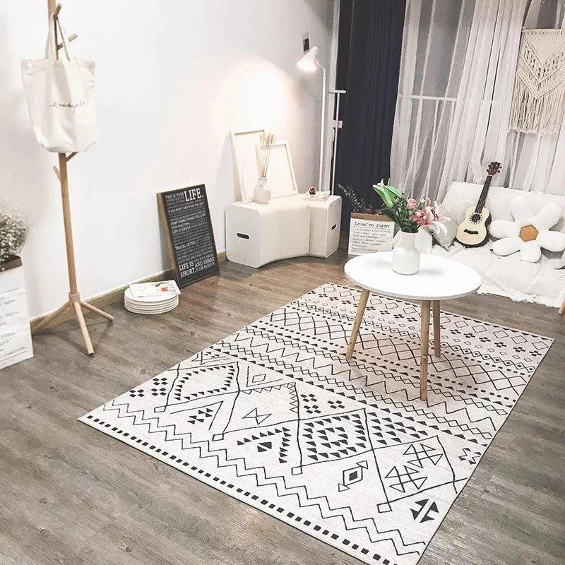 Bohemian Abstract Rugs │ Retro Moroccan Style Living Room Carpet - Besontique Home