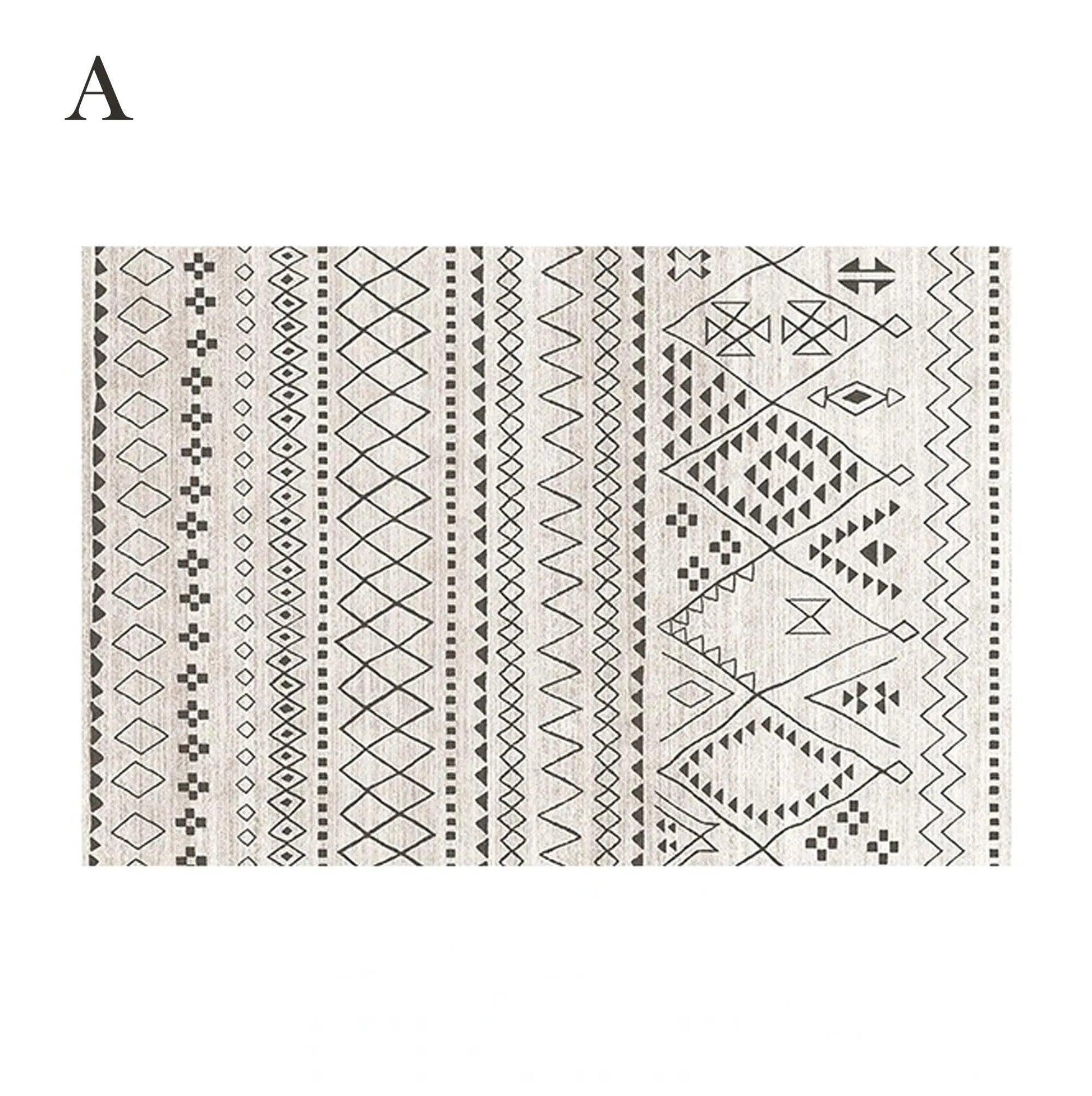 Bohemian Abstract Rugs │ Retro Moroccan Style Living Room Carpet - Besontique Home