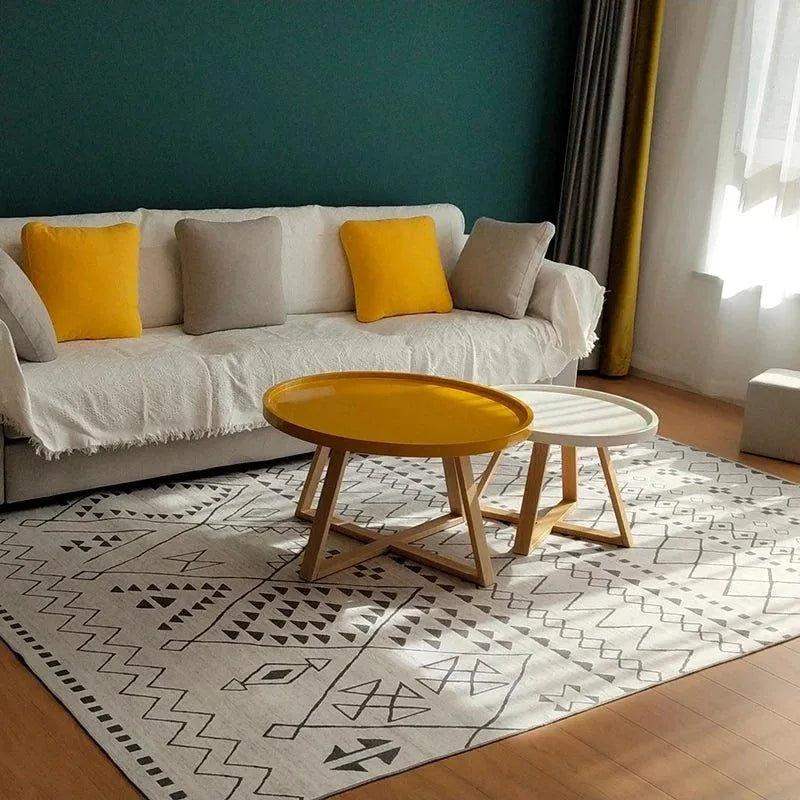 Bohemian Abstract Rugs │ Retro Moroccan Style Living Room Carpet - Besontique Home