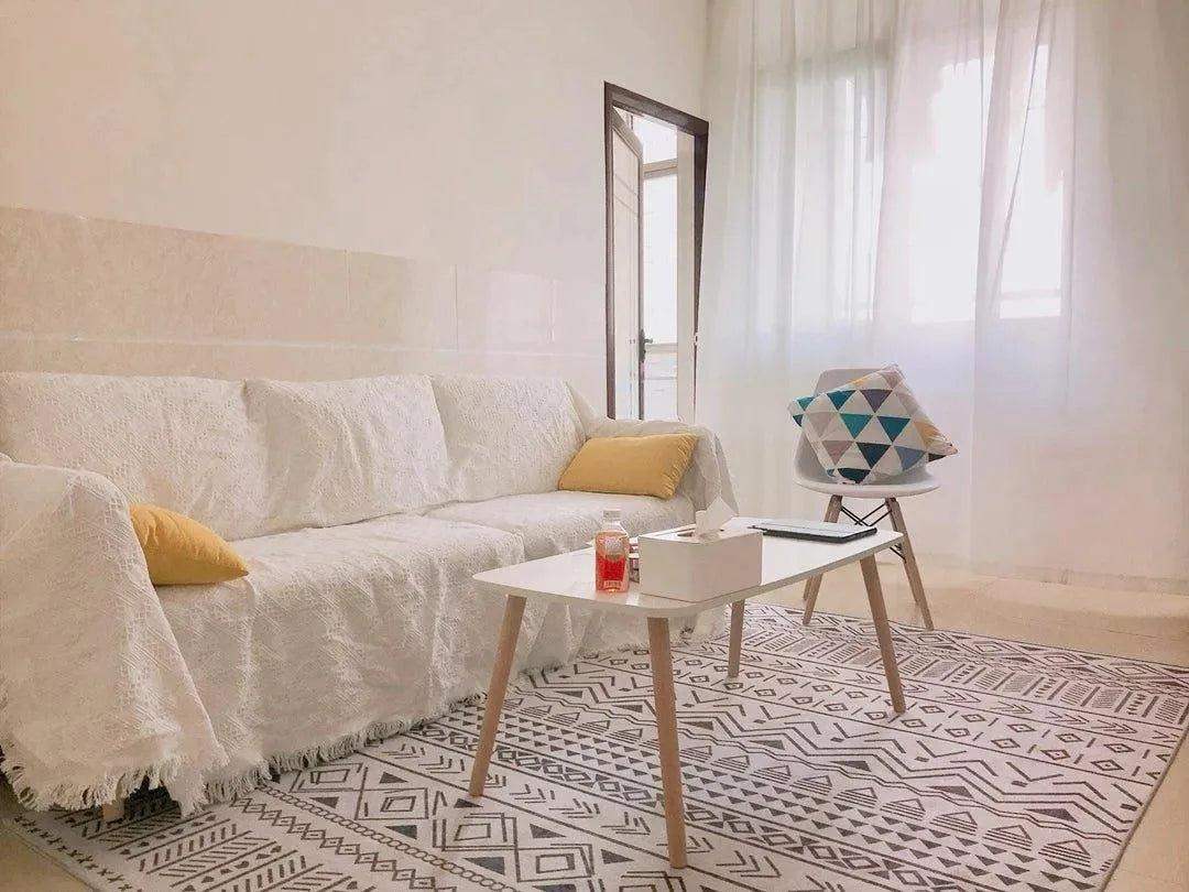 Bohemian Abstract Rugs │ Retro Moroccan Style Living Room Carpet - Besontique Home