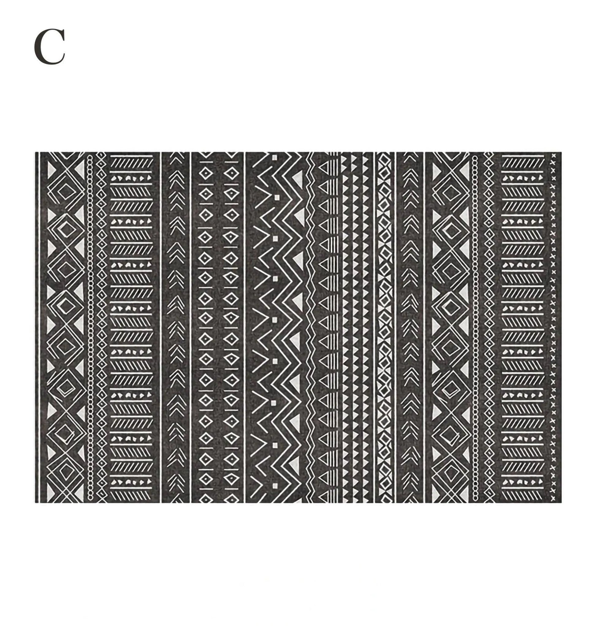 Bohemian Abstract Rugs │ Retro Moroccan Style Living Room Carpet - Besontique Home