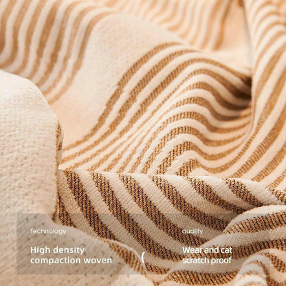 Boho Pattern Nordic Throw Blanket with Tassel │ Cotton Reversible Anti-cat Scratch Protection Sofa Cover - Besontique Home