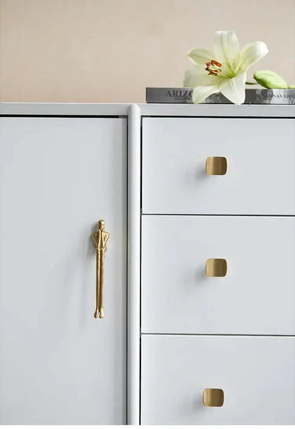 Brass Gold Silver Creative Furniture Door Knob │ Modern Nordic Kitchen Drawer Wardrobe Handles - Besontique Home