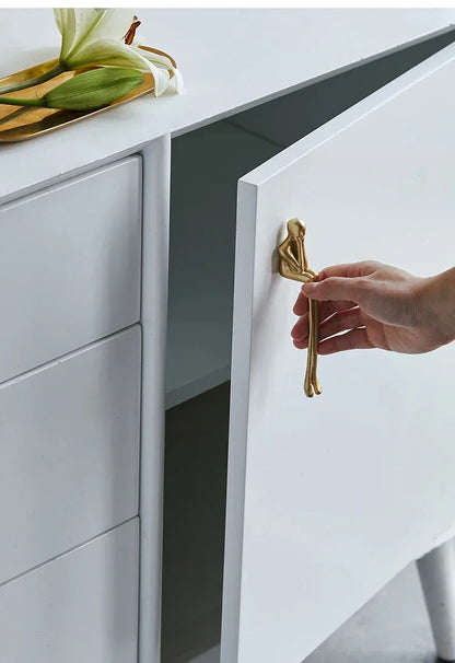 Brass Gold Silver Creative Furniture Door Knob │ Modern Nordic Kitchen Drawer Wardrobe Handles - Besontique Home
