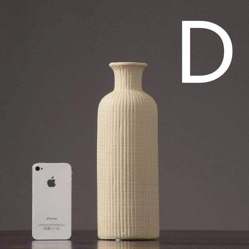 Brown Beige Gray Ceramic Flower Vase Pot │ Home Decoration Item - Besontique Home
