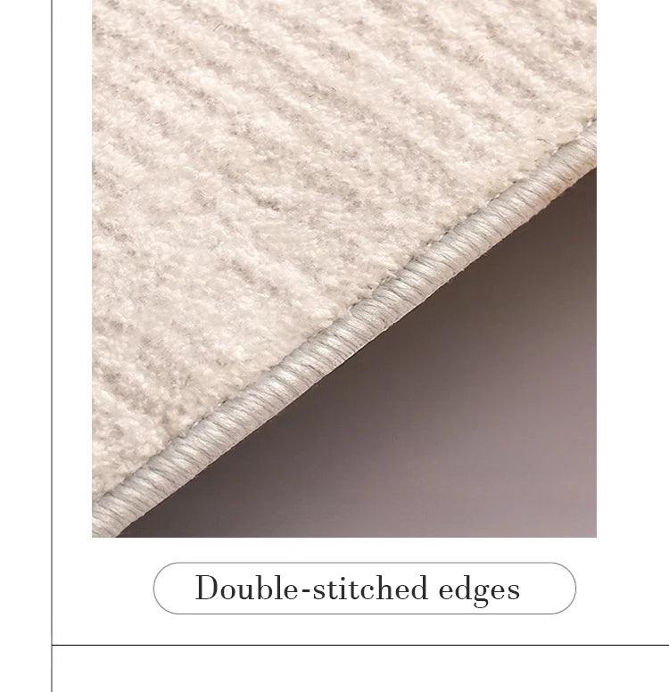 Brown Beige Line Plaid Large Area Carpet │ Minimal Soft Home Decorative Non-Slip Rug - Besontique Home