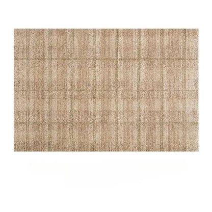Brown Beige Line Plaid Large Area Carpet │ Minimal Soft Home Decorative Non-Slip Rug - Besontique Home