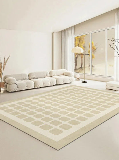 Checkerboard Pattern Home Decor Carpet │ Modern Geometric Decorative Floor Rug - Besontique