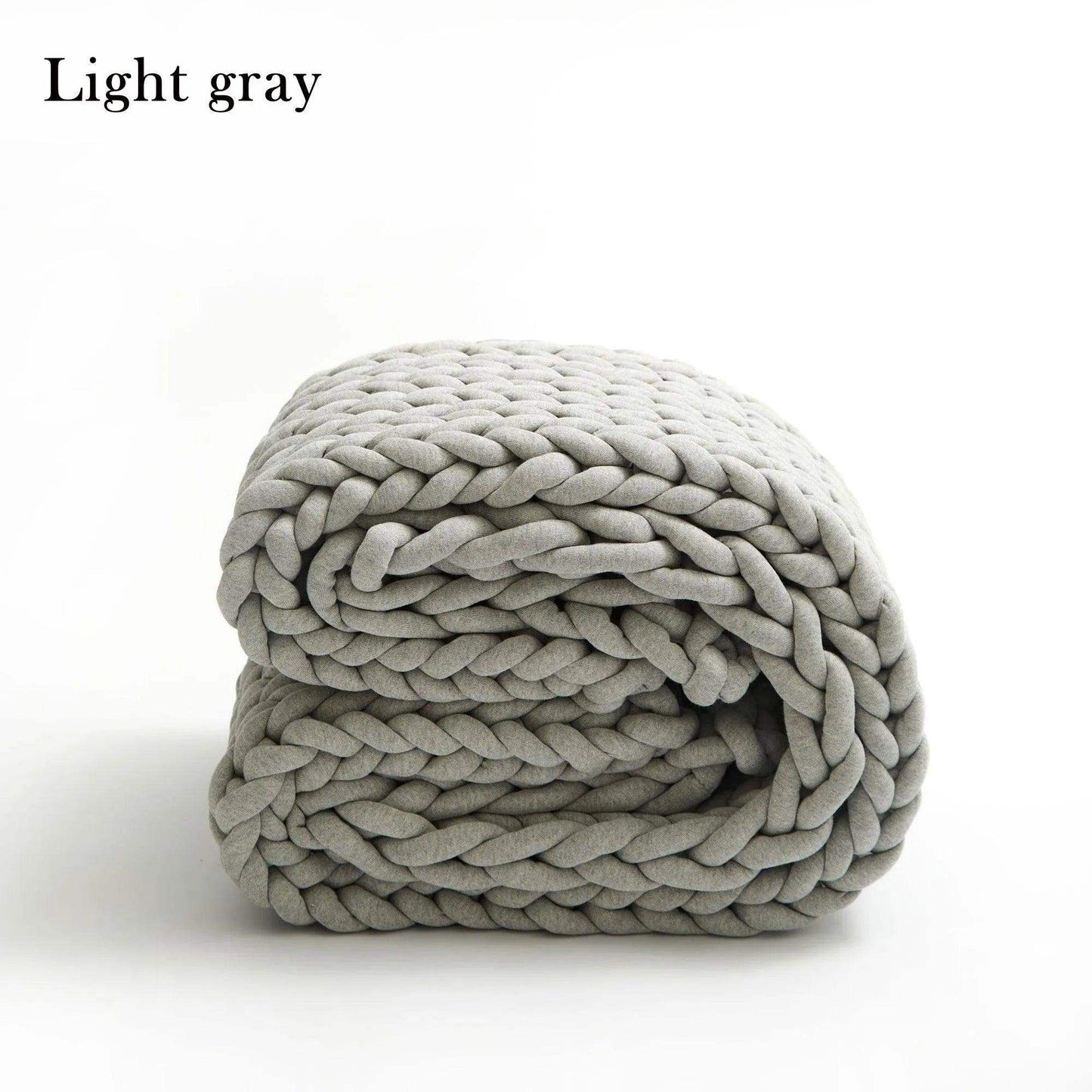 Chunky Knitted Cotton Blanket for Sofa Decor │ New Core-filled Yarn Hand-woven Blanket │ Super Thick Neutral Color Blanket - Besontique Home