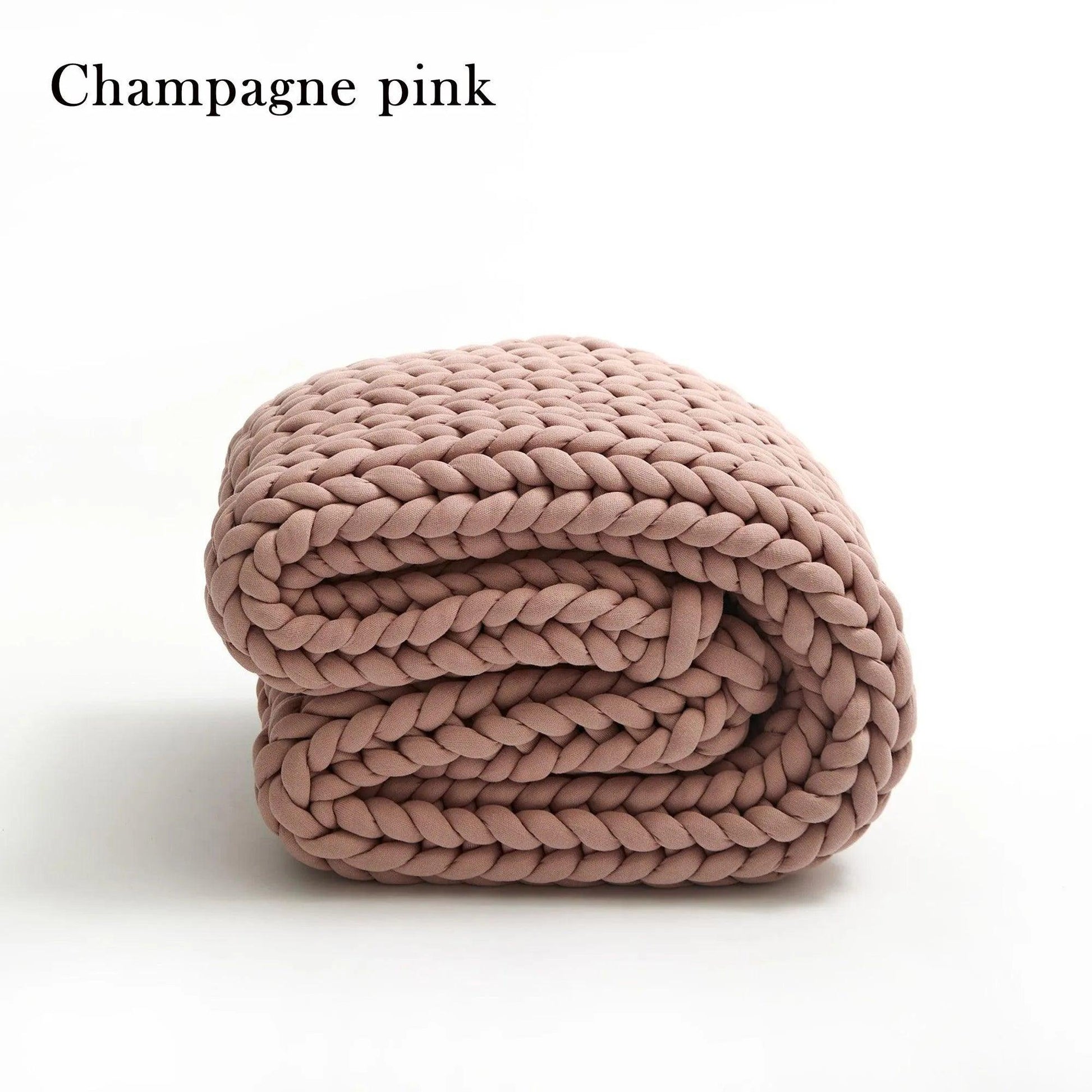 Chunky Knitted Cotton Blanket for Sofa Decor │ New Core-filled Yarn Hand-woven Blanket │ Super Thick Neutral Color Blanket - Besontique Home