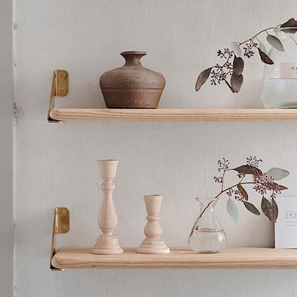 Classic Light Wood Candlesticks Candle Holder Set │ Modern Retro Vintage Candle Stand - Besontique Home