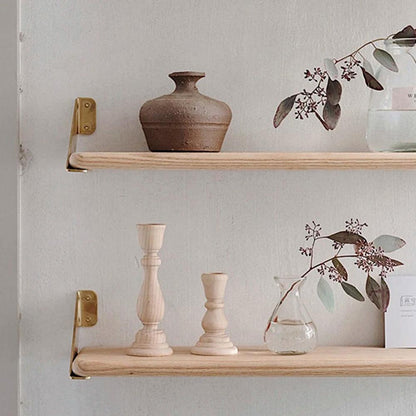 Classic Light Wood Candlesticks Candle Holder Set │ Modern Retro Vintage Candle Stand - Besontique Home