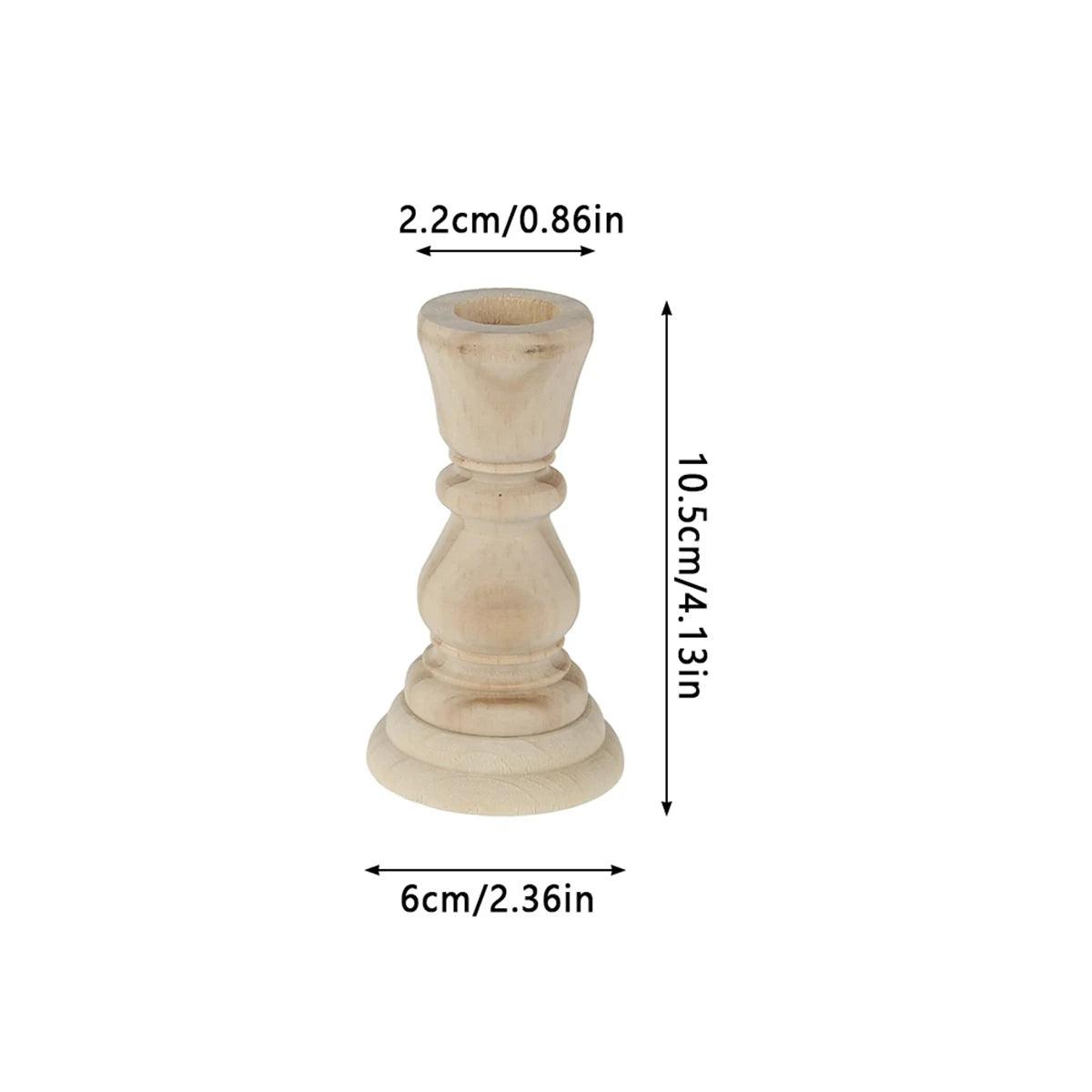 Classic Light Wood Candlesticks Candle Holder Set │ Modern Retro Vintage Candle Stand - Besontique Home