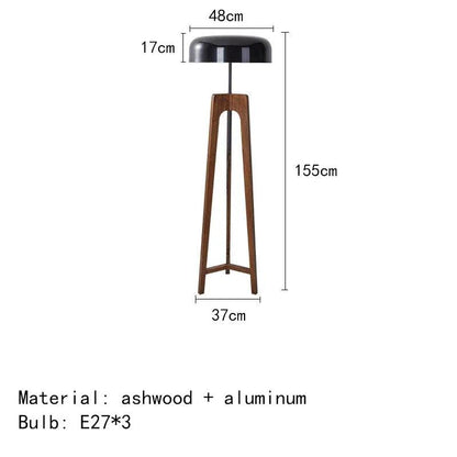 Classical Wood Solid Floor Lamp │ Modern Art Deco LED Tripod Home Standing Light - Besontique