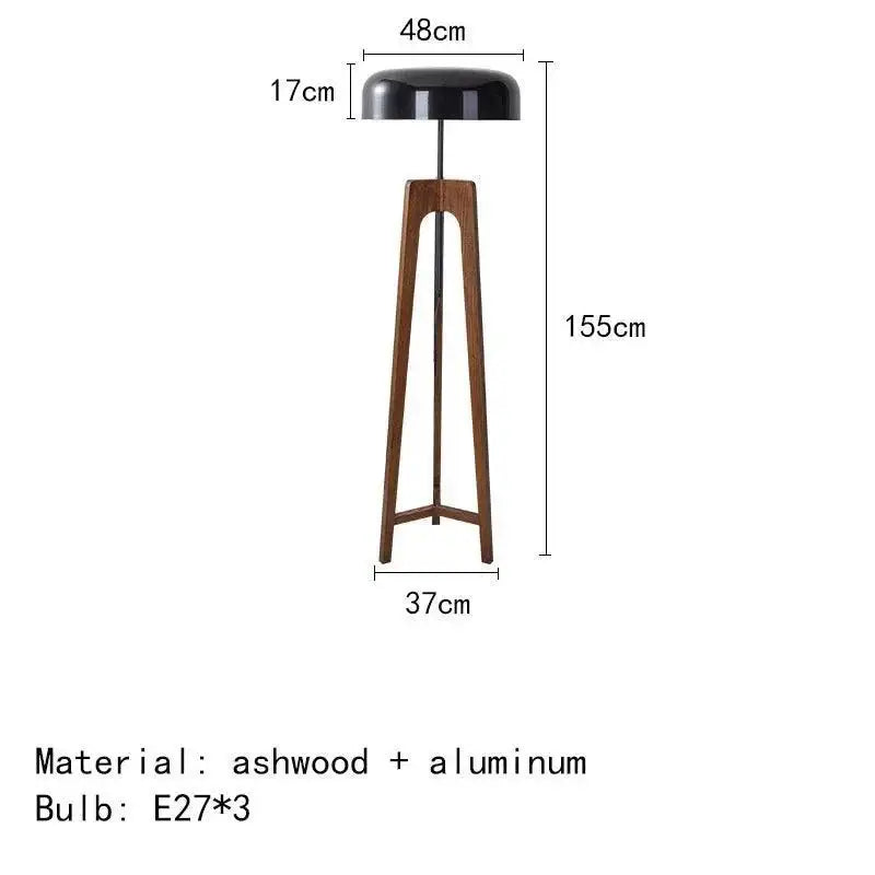 Classical Wood Solid Floor Tripod Lamp - Besontique Home