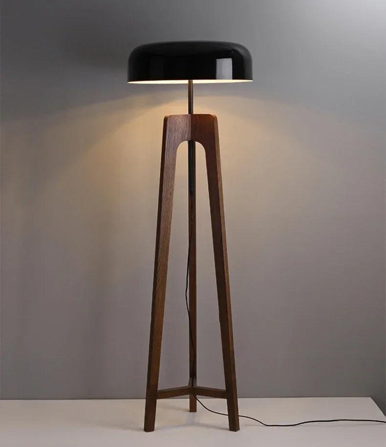 Classical Wood Solid Floor Tripod Lamp - Besontique Home