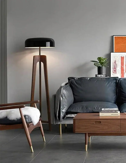Classical Wood Solid Floor Tripod Lamp - Besontique Home