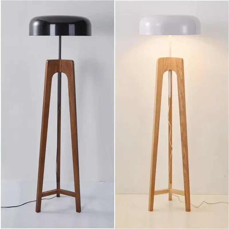 Classical Wood Solid Floor Tripod Lamp - Besontique Home