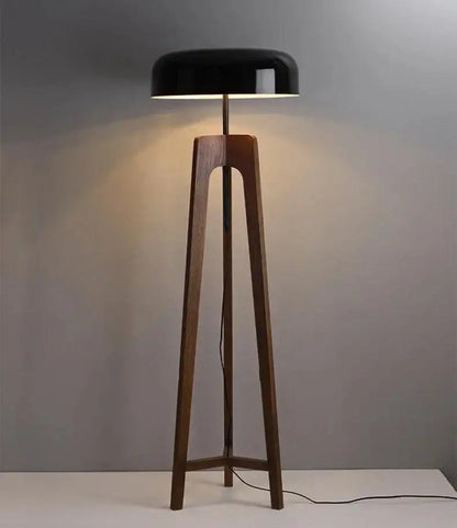 Classical Wood Solid Floor Tripod Lamp - Besontique Home