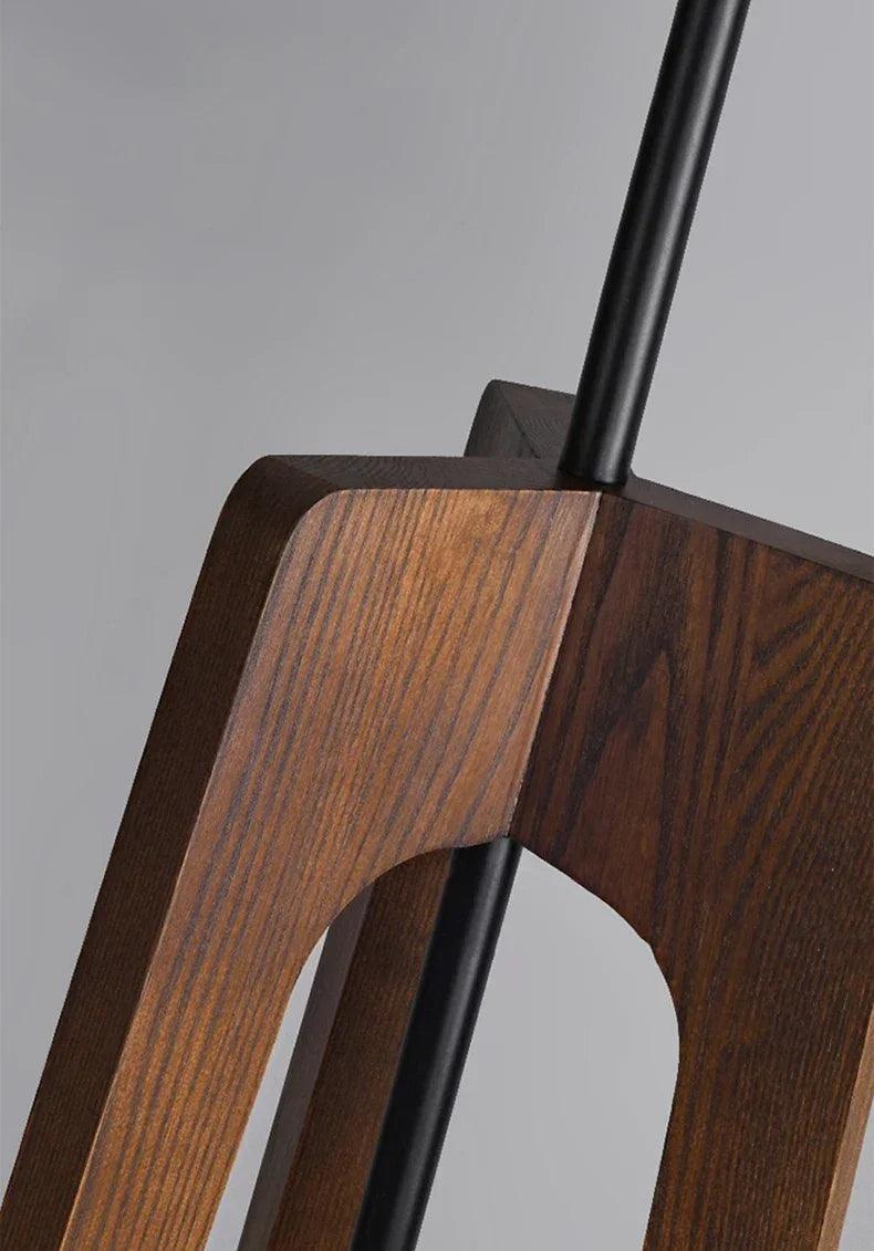 Classical Wood Solid Floor Tripod Lamp - Besontique Home