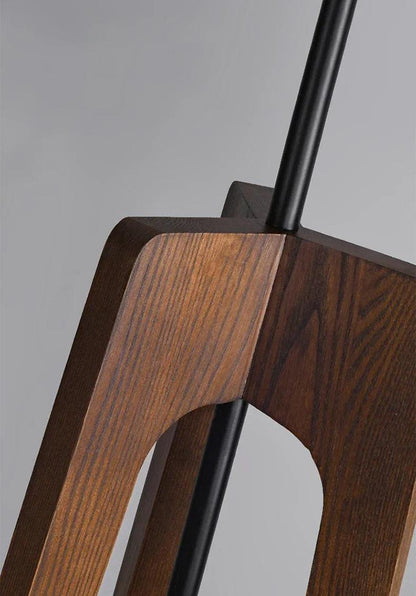 Classical Wood Solid Floor Tripod Lamp - Besontique Home