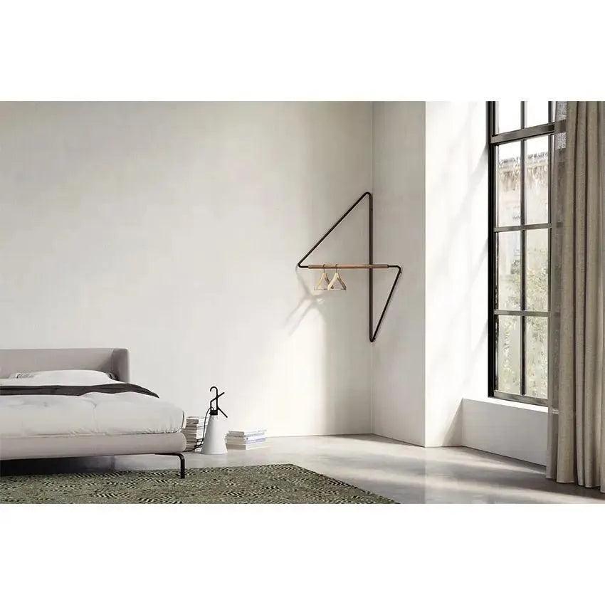 Corner Wooden Metal Wall Hanger │ Minimal Designer Style Coat Clothes Rack - Besontique Home