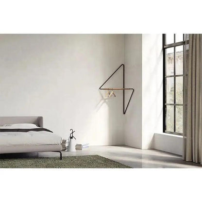 Corner Wooden Metal Wall Hanger │ Minimal Designer Style Coat Clothes Rack - Besontique Home