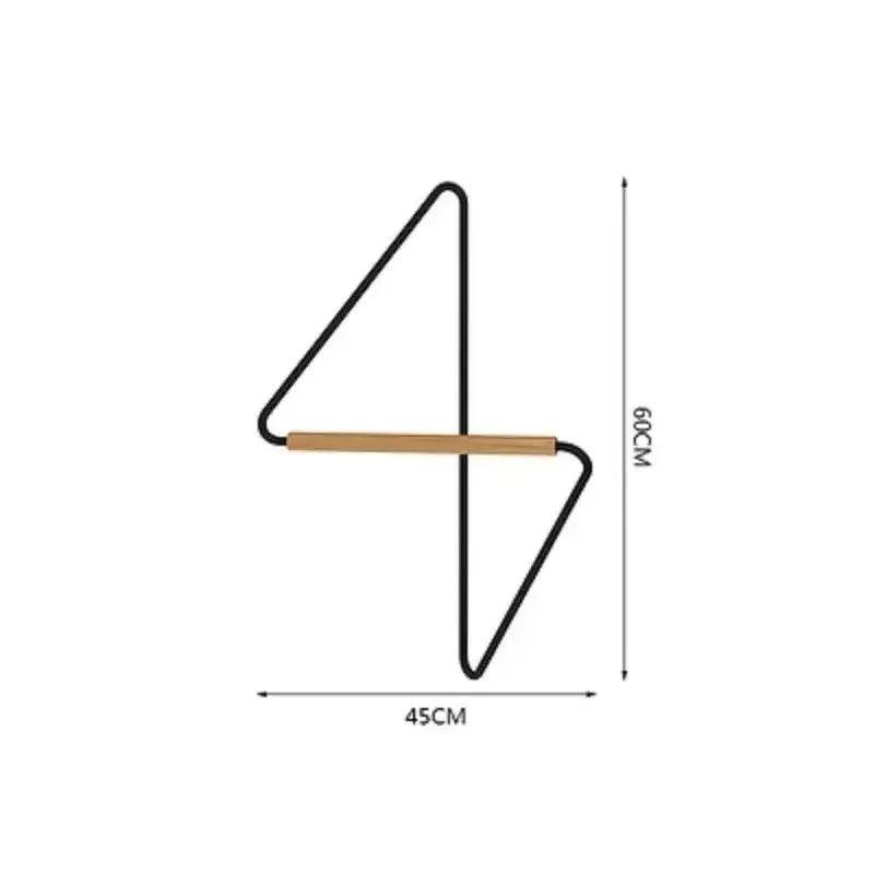 Corner Wooden Metal Wall Hanger │ Minimal Designer Style Coat Clothes Rack - Besontique Home