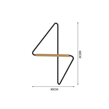 Corner Wooden Metal Wall Hanger │ Minimal Designer Style Coat Clothes Rack - Besontique Home