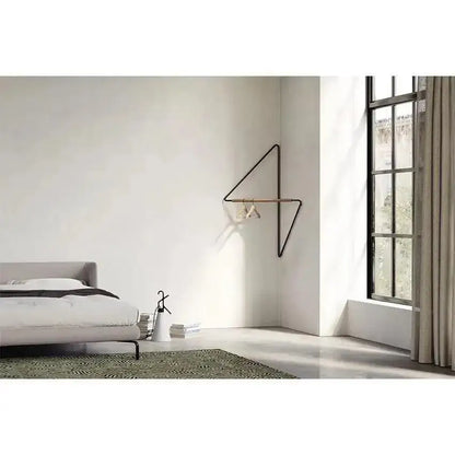 Corner Wooden Metal Wall Hanger │ Minimal Designer Style Coat Clothes Rack - Besontique Home