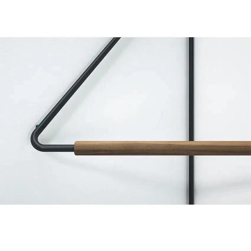 Corner Wooden Metal Wall Hanger │ Minimal Designer Style Coat Clothes Rack - Besontique Home