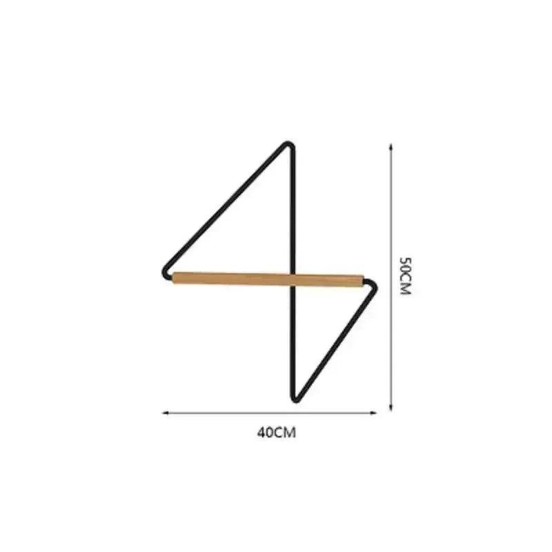 Corner Wooden Metal Wall Hanger │ Minimal Designer Style Coat Clothes Rack - Besontique Home