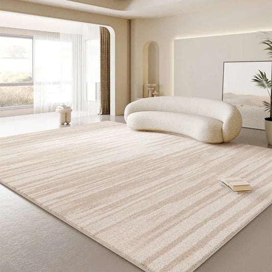 Beige Light Beige Luxury Home Floor Carpet │ Modern Boho Anti-Slip Decorative Rug