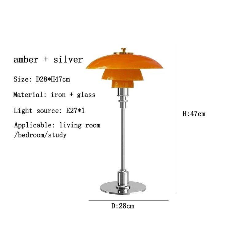 Danish Designer Glass Table Lamps │ Modern Nordic LED Living Bedroom Decor Lighting Desk Lamp - Besontique